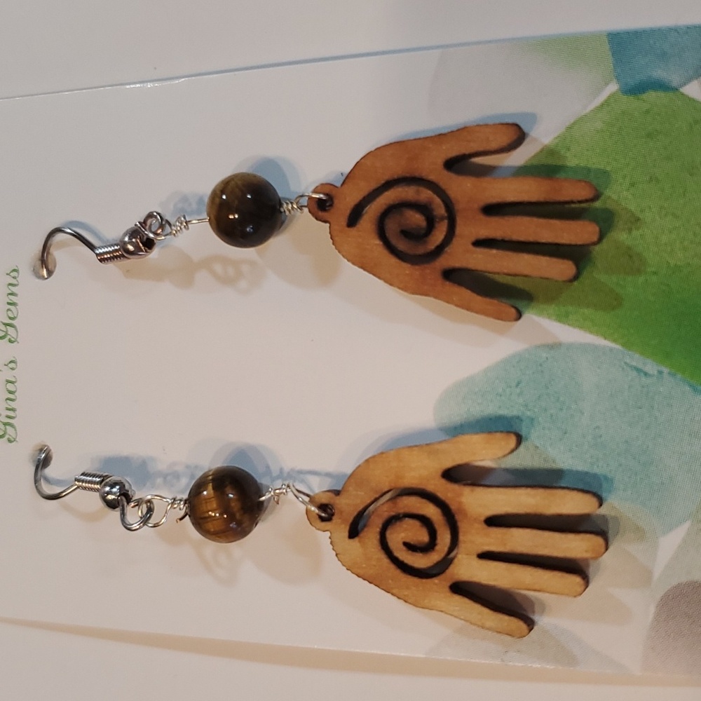 jewelry laser wood earrings hand crafted